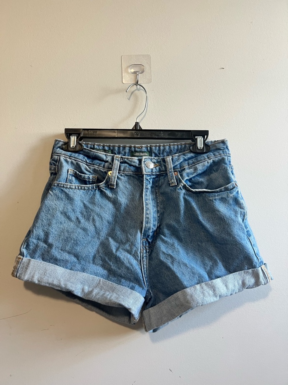 wild fable Light Blue Rolled Cuff Denim Shorts